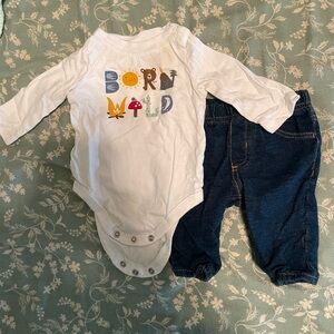 Born Wild baby outfit 0-3 months